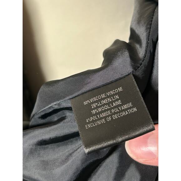 Lafayette 184 New York Wool Linen Blend Marbled Blazer Jacket Size 14 - Picture 5 of 8